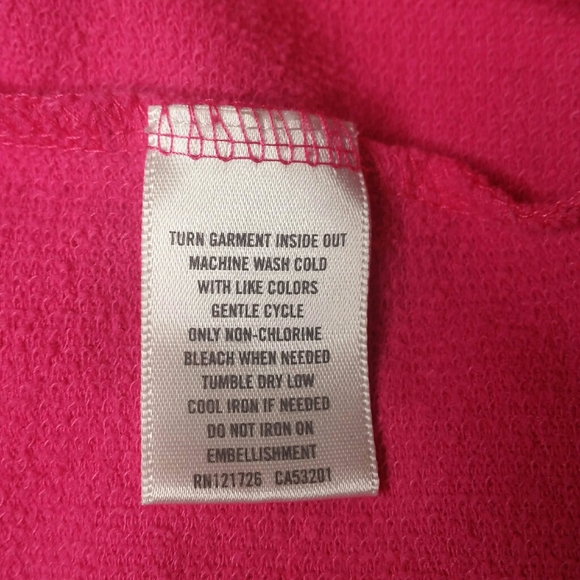 Aeropostale Pink Cropped Hooded Sweatshirt Size S - Picture 9 of 11